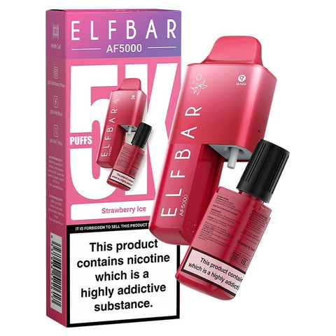 Elfbar AF5000 Puffs Disposable Vape Device - Box of 5 - brandedwholesaleuk