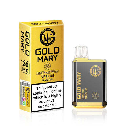 Gold Mary GM600 Disposable Vape Puff Bar Pod Kit - brandedwholesaleuk