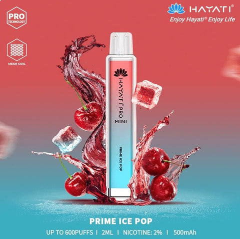 Hayati Crystal Mini Pro 600 Disposable Vape Puff Bar Pod Box of 10 - brandedwholesaleuk