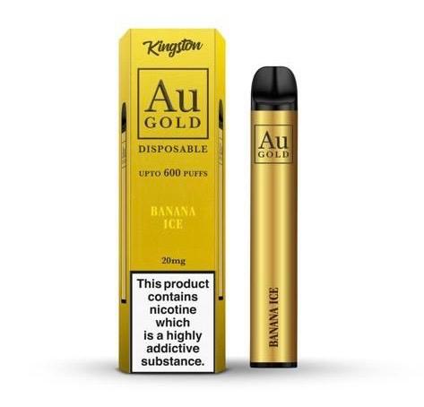 Kingston Au Gold 600 Puffs Disposable Vape Pod (Box of 10) - brandedwholesaleuk
