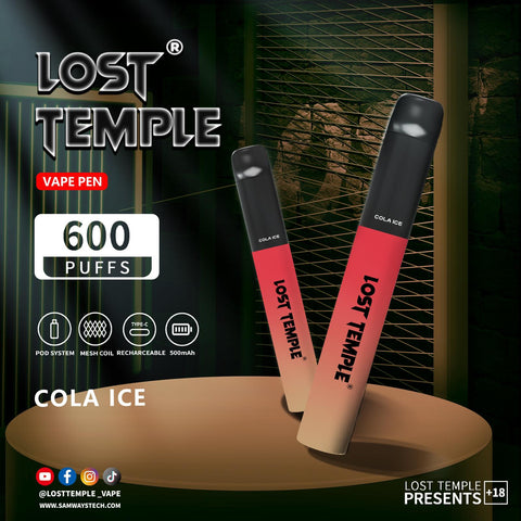 Lost Temple 600 Puffs Disposable Vape Device Kit Box of 10 - brandedwholesaleuk