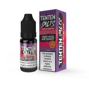 TenTen Salts - 10ml - Nic Salt - E-Liquid (Pack of 10) - brandedwholesaleuk