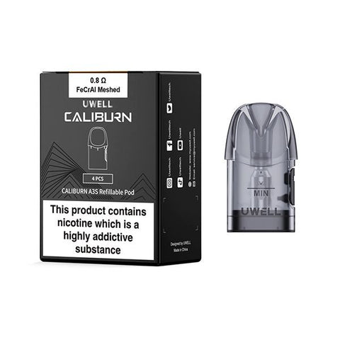 Uwell Caliburn A3S Replacement Pods - 4pack - brandedwholesaleuk