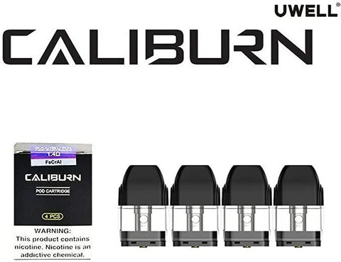 Uwell Caliburn Pod Cartridge 1.4 Ohm Replacement Pod (PACK OF 4) - brandedwholesaleuk